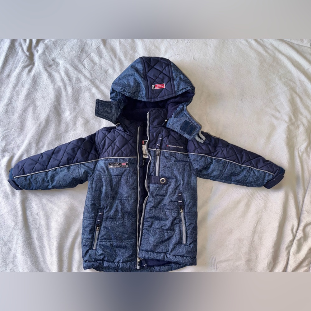 32 Degrees Toddler Blue Winter Weatherproof Coat & Bib Snowpants Set Size 3t